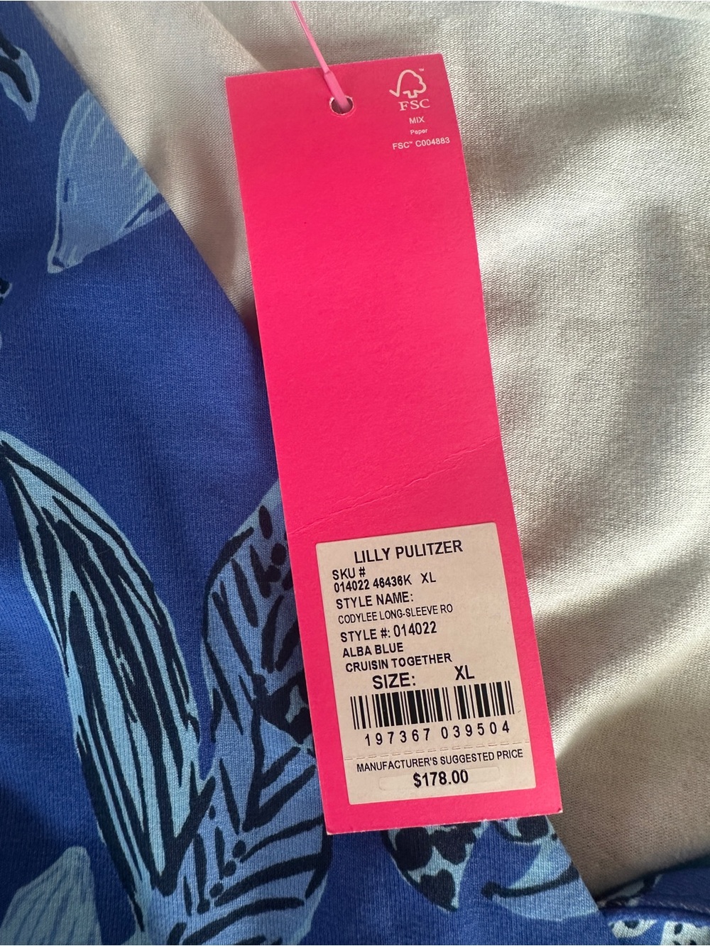 Lilly Pulitzer NWT Codylee Romper Dress Alba Blue Cruisin Together Size XL - Picture 5 of 8